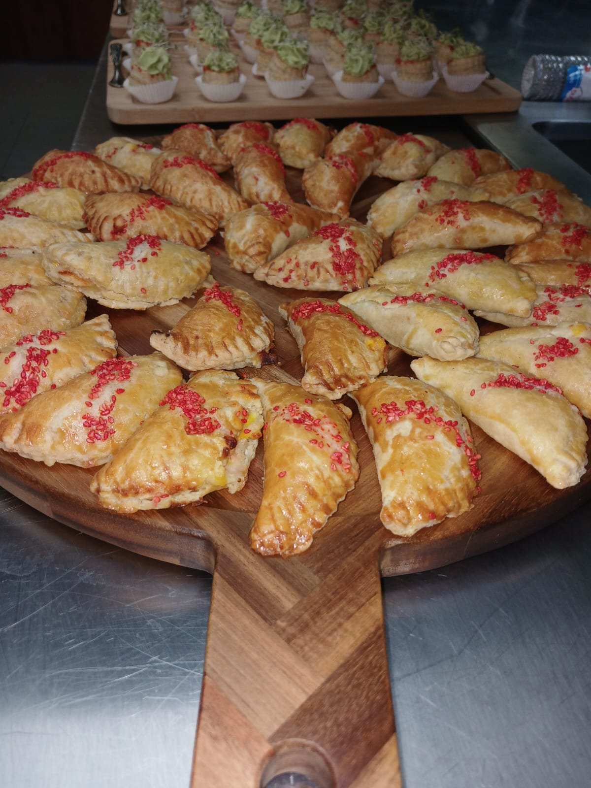 Empanadas en tabla